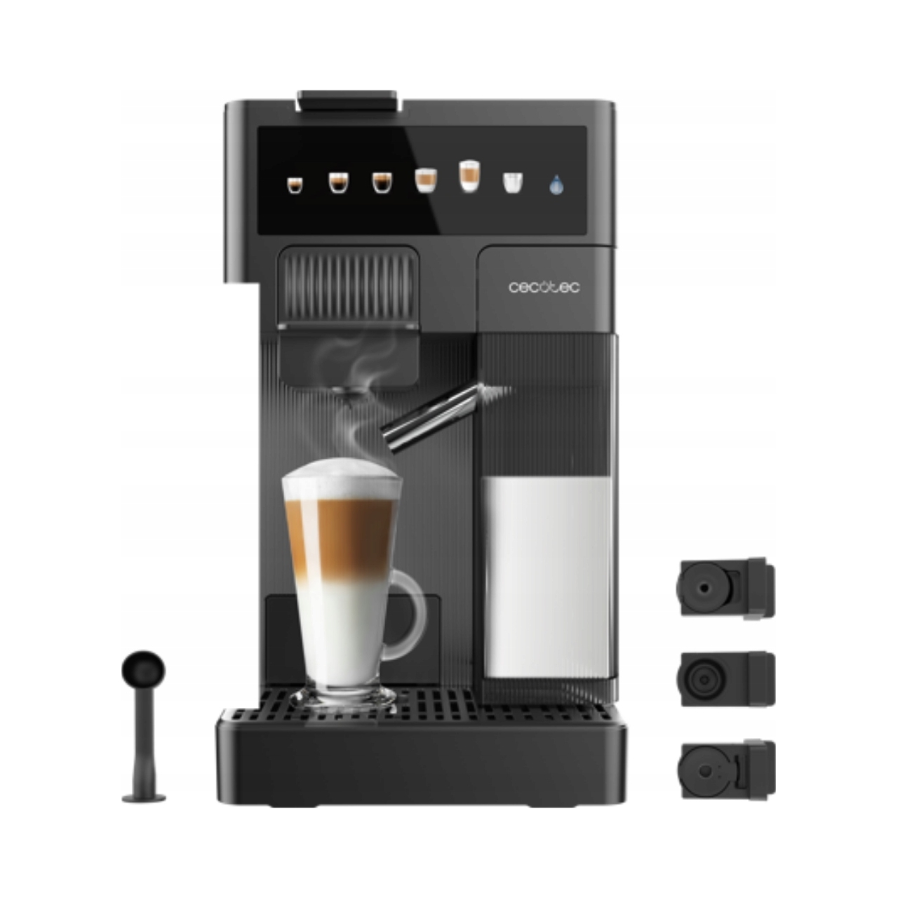 Cecotec FreeStyle Latte-Espressomaschine, schwarz, 1350 W, 20 bar